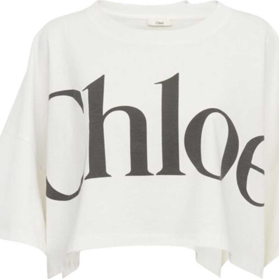 Logo-print crop top